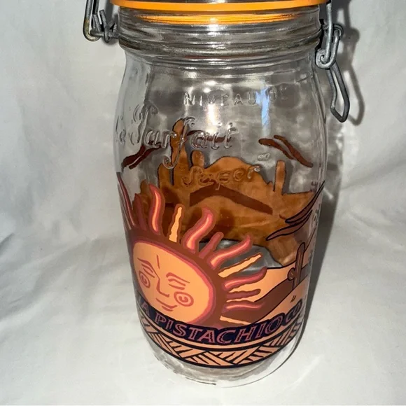 VTG Arizona Pistachio Co. Glass Canister Le Parfait Super Jar, France 2 Liter - Picture 2 of 8